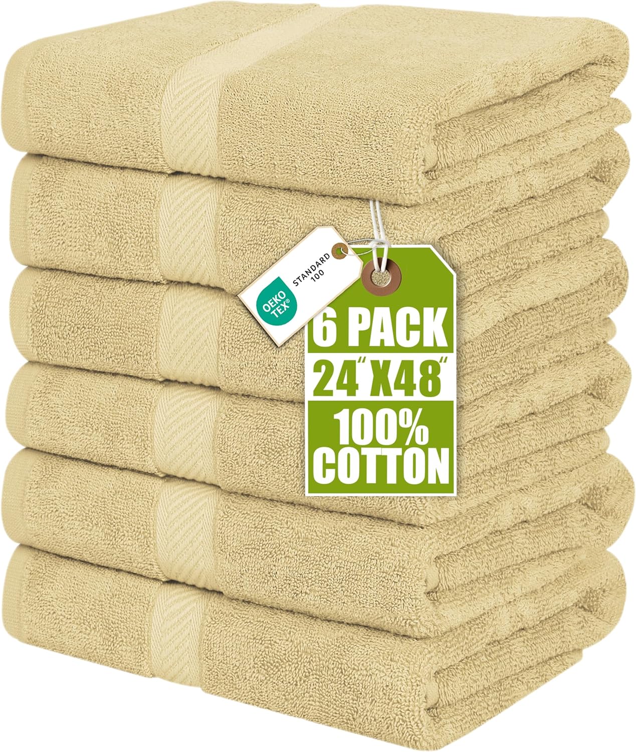 Utopia Towels 6 Pack Medium Bath Towel Set