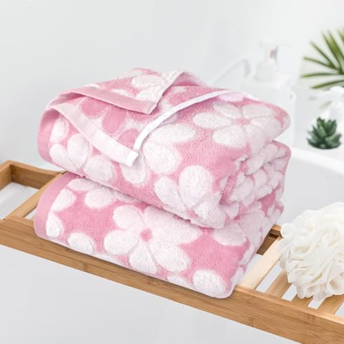 Jacquotha Pink Bath Towels Set view 2