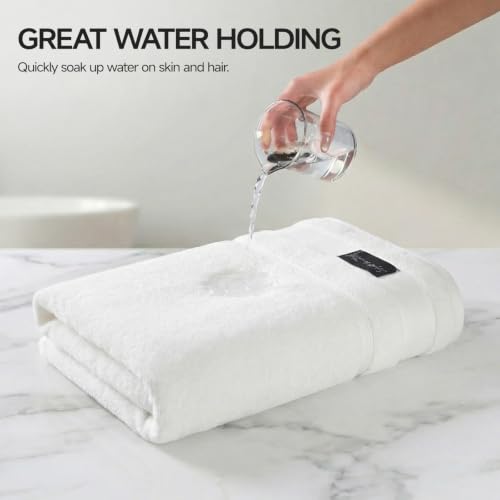 REDKISS Luxury White Bath Towels view 4