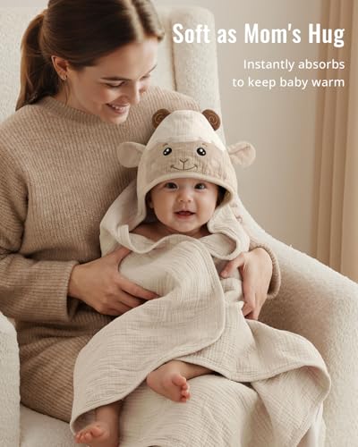 Blissful Diary Muslin Baby Hooded view 4