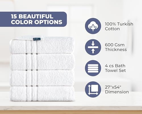 Hawmam Linen White Bath Towels view 3