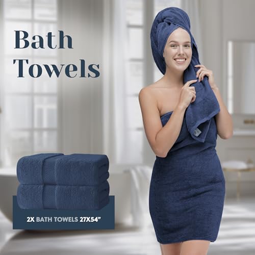 White Classic Luxury Navy Bath view 5