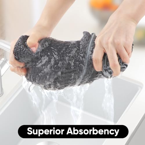 HOMEXCEL Grey Bath Towels 2 view 3