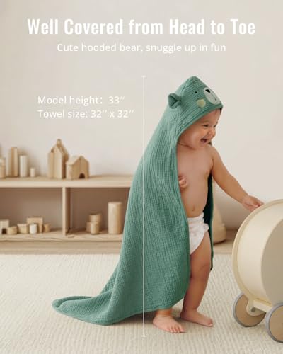 Blissful Diary Muslin Baby Hooded view 5
