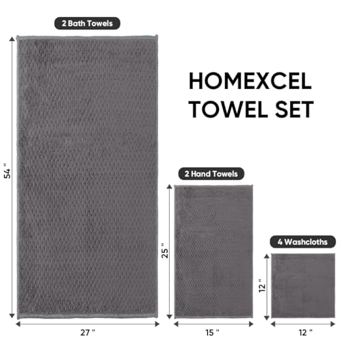 HOMEXCEL 8 Piece Bath Towel view 4