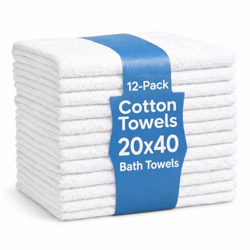JMR White Bath Towels Bulk