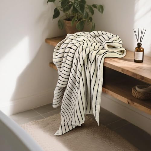 Jacquotha Black and Ivory Striped view 2