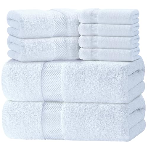 Luxury White Bath Towel Set