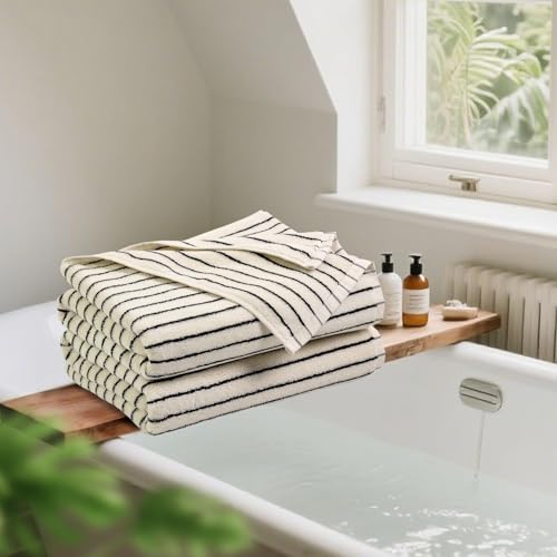 Jacquotha Black and Ivory Striped view 3