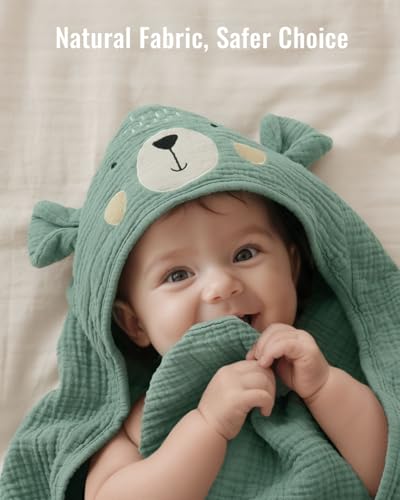 Blissful Diary Muslin Baby Hooded view 3