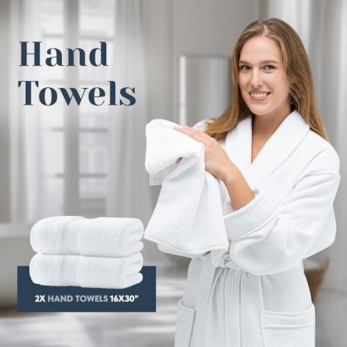Luxury White Bath Towel Set view 5