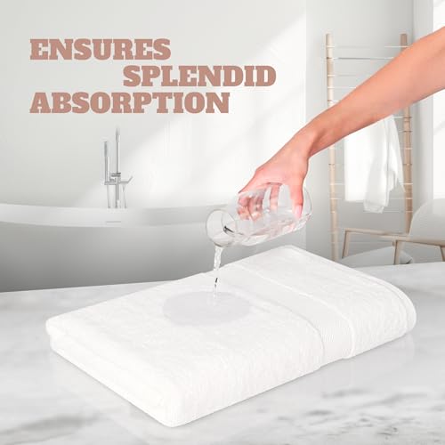 White Bath Towels 24x50 Inch view 5