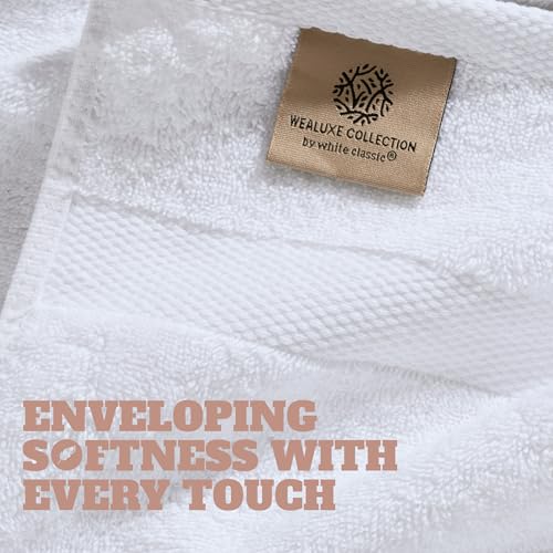 White Bath Towels 24x50 Inch view 3