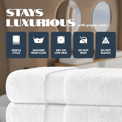 White Classic Luxury Bath Towels view 5