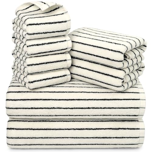 8 Piece Black and Ivory