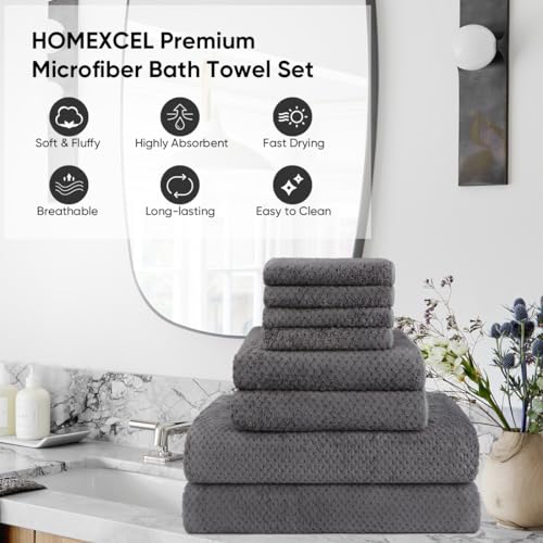 HOMEXCEL 8 Piece Bath Towel view 3