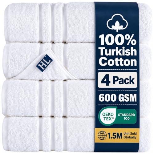 Hawmam Linen White Bath Towels