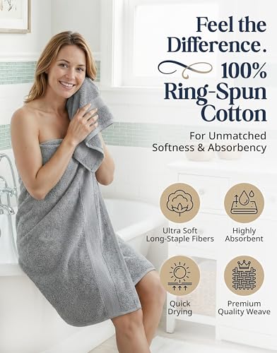 LANE LINEN Towel Set Soft view 2