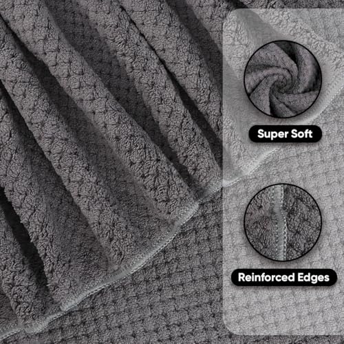 HOMEXCEL Grey Bath Towels 2 view 4